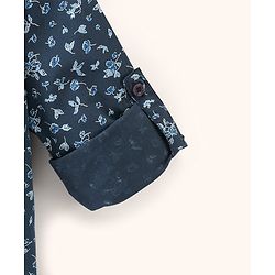 Pine Kids Cotton Full Sleeves Printed Shirt With Soft Hand Feel- Blue