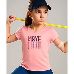 Pine Active Skin Friendly & Breathable Half Sleeves Sportswear T-Shirt -Pink