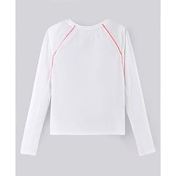 Pine Active Skin Friendly & Breathable Full Sleeves Sportswear T-Shirt - White