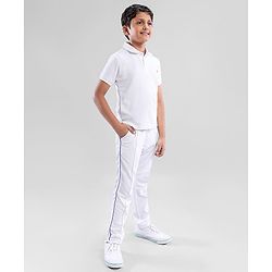 Pine Active Half Sleeves T-Shirt & Track Pant Cricket Jersey Set Solid - White