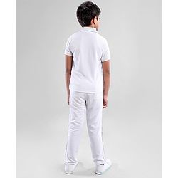 Pine Active Half Sleeves T-Shirt & Track Pant Cricket Jersey Set Solid - White