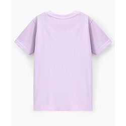 Pine Kids 100% Cotton Half Sleeves Bio Washed T-Shirt Text Print - Purple