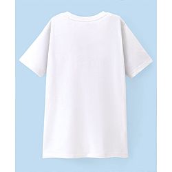 Pine Kids 100% Cotton Half Sleeves Bio Washed T-Shirt Beach Print - White