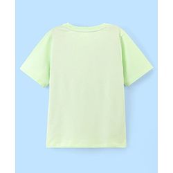Pine Kids Half Sleeves Biowashed T-Shirt Wave Print - Green