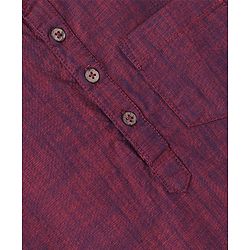 Pine Kids Cotton Full Sleeves Solid Shirt - Maroon