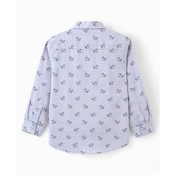 Pine Kids Full Sleeves Horse Print Shirt With Soft Hand Feel Cotton- Blue