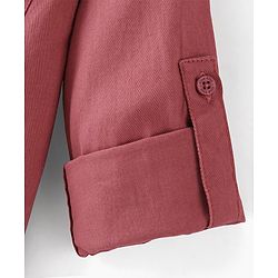 Pine Kids Soft Hand Feel Cotton Twill Full Sleeves Solid Shirt - Pink