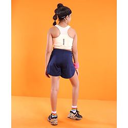 Pine Active Sleeveless Solid Color Sports Bra - White