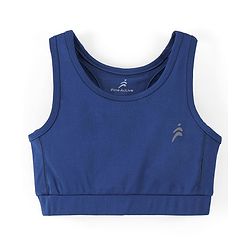 Pine Active Sleeveless Stretchable Sports Bra Solid Colour - Blue