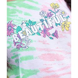 Pine Kids 100% Cotton Half Sleeves Bio Washed Tie & Dye T Shirt - White