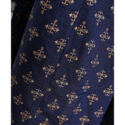 Pine Kids Viscose Sleeveless Sequin Embellished Choli & Lehenga Set with Dupatta Zari Design - Blue