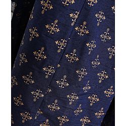 Pine Kids Viscose Sleeveless Sequin Embellished Choli & Lehenga Set with Dupatta Zari Design - Blue