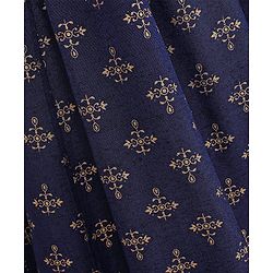 Pine Kids Viscose Sleeveless Sequin Embellished Choli & Lehenga Set with Dupatta Zari Design - Blue