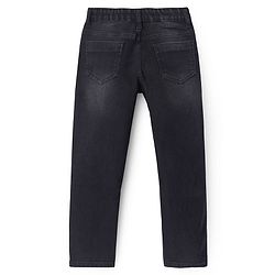 Pine Kids Full Length Five Pocket Cotton Elastane Washed Denim Jeans - Black