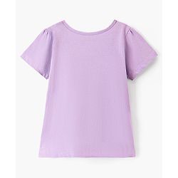 Pine Kids 100% Cotton Half Sleeves T-Shirt Floral Print - Purple