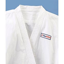 Pine Active Cotton Full Sleeves Solid Colour Karate Dress - White