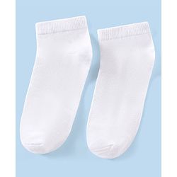 Pine Kids Ankle Length Anti Microbial Bio Washed Socks Pack Of 3 - White