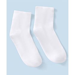 Pine Kids Solid Ankle Length Socks Pack of 3 - Snow White