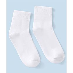 Pine Kids Solid Ankle Length Socks Pack of 3 - Snow White