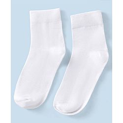 Pine Kids Solid Ankle Length Socks Pack of 3 - Snow White
