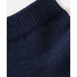 Pine Kids Solid Ankle Length Socks Pack of 3 - Navy Peony