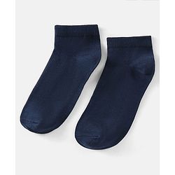 Pine Kids Solid Ankle Length Socks Pack of 3 - Navy Peony