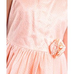 Pine Kids Woven Sleeveless Party Dress Bow Applique - Pink