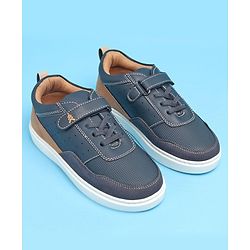 Pine Kids Casual Shoes with Velcro Closure - Navy Blue