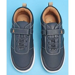 Pine Kids Casual Shoes with Velcro Closure - Navy Blue