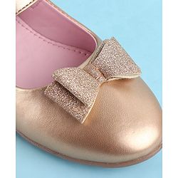 Pine Kids Bellies With Bow Applique & Velcro Closure- Pink