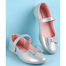 Pine Kids Bellies With Bow Applique & Velcro Closure- Pink