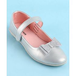 Pine Kids Bellies With Bow Applique & Velcro Closure- Pink