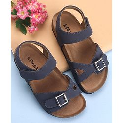 Pine Kids Sandals with Velcro Closure - Navy Blue