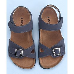 Pine Kids Sandals with Velcro Closure - Navy Blue