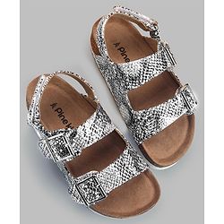 Pine Kids Sandals with Velcro & Buckle Closure - Silver