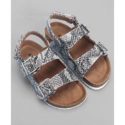 Pine Kids Sandals with Velcro & Buckle Closure - Silver