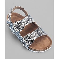 Pine Kids Sandals with Velcro & Buckle Closure - Silver