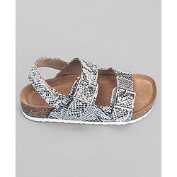 Pine Kids Sandals with Velcro & Buckle Closure - Silver