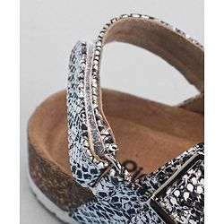 Pine Kids Sandals with Velcro & Buckle Closure - Silver
