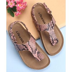 Pine Kids Casual Wear Sandals with Velcro Belt Closure - Light Pink