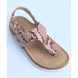 Pine Kids Casual Wear Sandals with Velcro Belt Closure - Light Pink