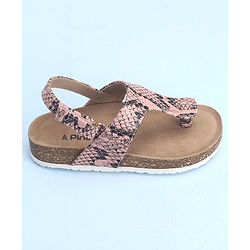 Pine Kids Casual Wear Sandals with Velcro Belt Closure - Light Pink