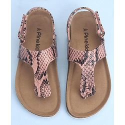 Pine Kids Casual Wear Sandals with Velcro Belt Closure - Light Pink