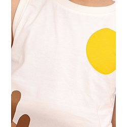 Pine Kids 100% Cotton Knit Sleeveless Desert Printed Biowashed T-Shirt - Brown
