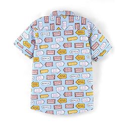 Pine Kids 100% Cotton Half Sleeves Shirt Conversational Print - Blue