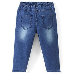 Pine Kids Cotton Elastane Three Fourth Length Jeggings - Mid Blue