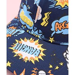 Pine Kids  Cotton Baseball Cap Digital Print Blue - Diameter 16.5 cm