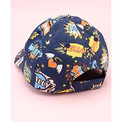 Pine Kids  Cotton Baseball Cap Digital Print Blue - Diameter 16.5 cm
