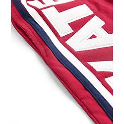 Pine Kids Cotton Knit Knee Length Shorts Skate Applique - Red