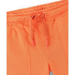 Pine Kids Cotton Knit Knee Length Shorts Move Print - Orange